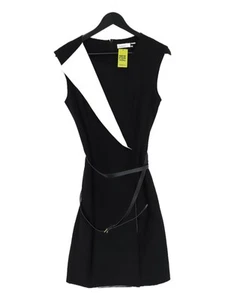 Calvin Klein Women's Midi Dress UK 10 Black Polyester with Rayon, Spandex A-Line - Picture 1 of 5