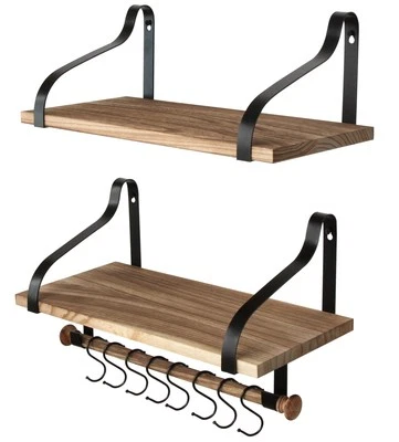 Estante colgante de madera para macetas Gurfury con 8 ganchos - Montaje en pared estilo granja Mul... Foto 1 de 4