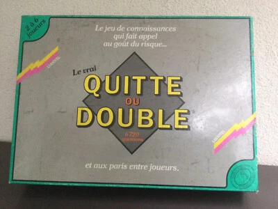 Le vrai Quitte ou Double-Jeu de société vintage-Ludotel  1988-TBE jamais servi - Photo 1/4