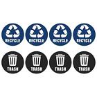 8x Recyceln Etiketten 5 Zoll Selbstklebend Recycling Vinyl Blau & schwarz