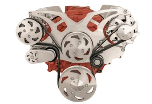 Kit de conversión de polea serpentina Chevy bloque pequeño SBC ALT A/C 283 350 400 - Imagen 1 de 3