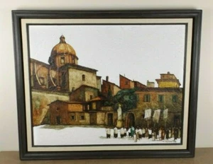 Gene Magazzini (1914-1994) The Procession Original Oil Painting on Board  - Picture 1 of 11