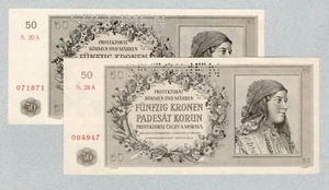 Boemia Y Moravia 50 Korun 1944, P10s, UNC, ESEMPLARE. - Foto 1 di 2