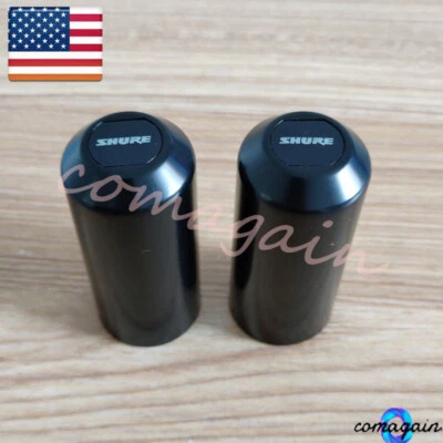 2 * Schwarz Drahtlose Mikrofon Akku Abdeckung für Shure PG58 PG24 PG288 - Bild 1 von 4