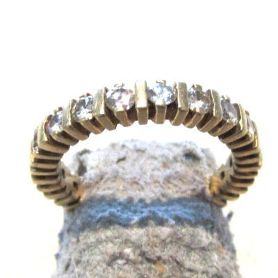 Quality Estate 1.00 ctw  Eternity Band Diamond Ring 14k   Size 4.25   MAKE OFFER - Image 1 of 4