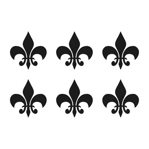 Fleur De Lis Vinyl Decal sticker car phone laptop vinyl stickers Set of 6 - Picture 1 of 10