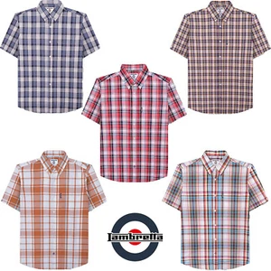 Lambretta Short Sleeve Shirts Checked Button MOD Retro Brutus Design 100% Cotton - Picture 1 of 46