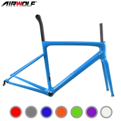 AIRWOLF Carbon Rennrad Rahmen 700c Ultraleicht Felgenbremse 787g Fahrrad R009 - Bild 1 von 4