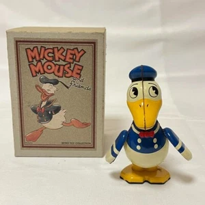 Disney Young Epoch Retro Toy Collection Donald Duck Walking Tin Toy Unused New - Picture 1 of 15