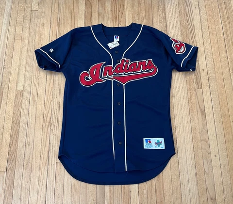 Cleveland Indians Russell Diamond Collection Jersey Mens 44 L NWT Vintage 90’s Cover