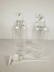 Clear Oval Pump Bottle 8oz, Shampoo Pump Lotion Bottles with Dispenser, 20 Pack - Picture 1 of 6