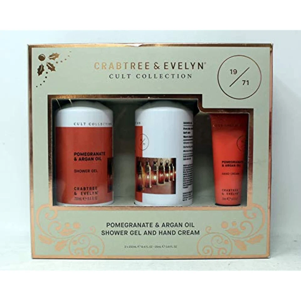 Crabtree & Evelyn Cult Collection Pomegranate Argan Oil Shower GEL Hand Cream