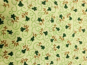 Green Fabric With dark green Ditzy Flowers poly cotton woven by the yard - Picture 1 of 5