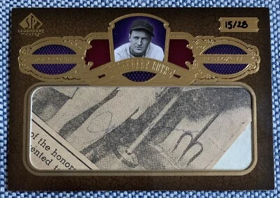 Joe CRONIN🔥2007 UD SP Legendary Cuts CUT AUTO #CR 15/28 Red Sox HOFer - Image 1 of 2
