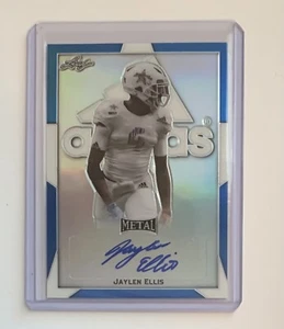 2019 Leaf Metal All American Bowl Jaylen Ellis Autograph Adidas #1/1 Baylor - Picture 1 of 2