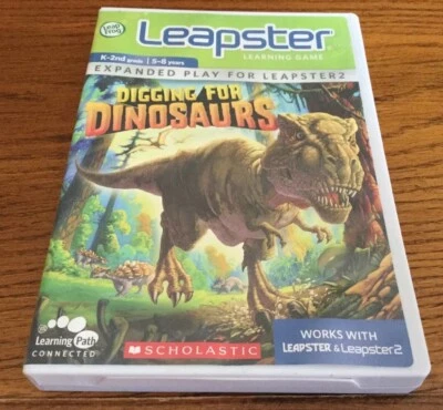 LeapFrog Leapster Learning Game Scholastic Digging for Dinosaurs VGC - Image 1 of 4