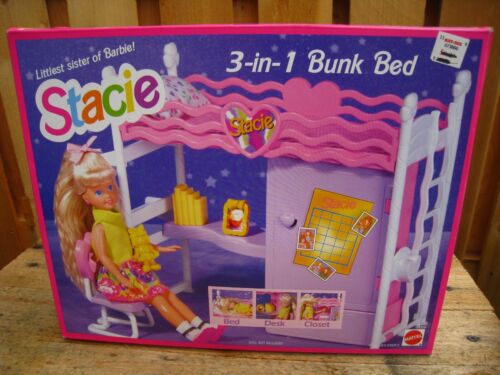 NIb. 1993 Stacie Littlest Sister of Barbie 3-in-1 Bunk Bed