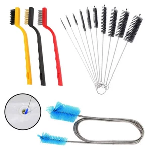 Nylon Straw Brush Cleaner Bottle Tube Pipe Small Long Cleaning Tool 14Pcs Set - Picture 1 of 9