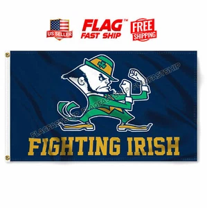 Notre Dame FLAG 3X5 Banner Fighting Irish Football NCAA NEW Fast FREE Shipping - Picture 1 of 9