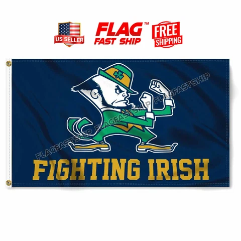 Notre Dame FLAG 3X5 Banner Fighting Irish Football NCAA NEW Fast FREE Shipping Cover