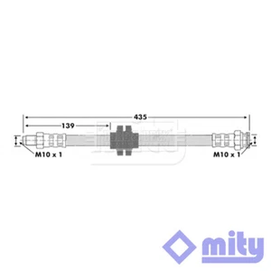 Fits Alfa Romeo 147 2000-2010 156 1997-2006 Brake Hose Rear Mity 46454474 - Picture 1 of 4