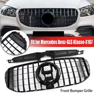 Front Grille Grill For Mercedes Benz X167 GLS450 GLS580 2020-2023 Gloss Black - Bild 1 von 13