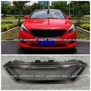 For Hyundai Sonata SE 2015 2016 2017 Front Upper Center Carbon Fiber Grille - Picture 1 of 12