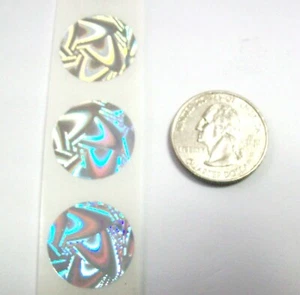 1000 MGR 3/4" Round Tamper Evident Product Protection Hologram Stickers Seals - Picture 1 of 6
