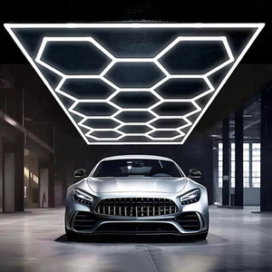14X Hexagon LED Lampe Werkstatt Garage Wand Decken Leuchte Waben Beleuchtung DE - Bild 1 von 15