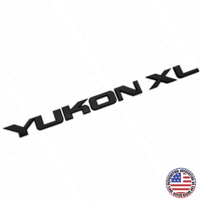 GMC YUKON XL Liftgate / Door Letter Nameplate Emblem SUV HD Badge Sport Black - Image 1 of 4