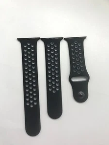 Cinturino originale Apple Watch Nike Sport 42 mm 44 mm 45 mm 49 mm cinturino nero/grigio freddo - Foto 1 di 7