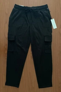 Rachel Zoe mittelhohe Größe M 26" Schrittlänge Cargo gerades schmales Bein Hose schwarz neu mit Etikett - Bild 1 von 4