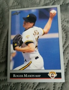 Pittsburgh Pirates Leaf 1992 oro negro #454 Roger Mason - Imagen 1 de 2