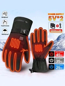 Heated Gloves Winter Hand Warmers Waterproof - Picture 1 of 11
