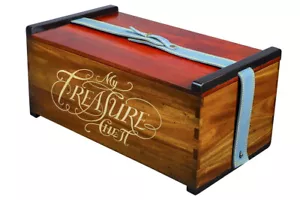 Children's Kids Pirate Treasure Toy Chest Decorative Box Wooden Storage Trunk - Picture 1 of 1