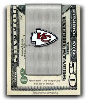 KANSAS CITY CHIEFS Stainless Steel MONEY CLIP NFL Football Fan Dad Son Bro Game' - Image 1 of 4