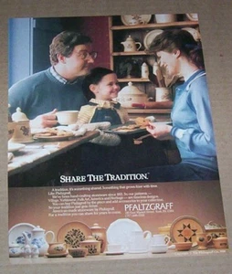 1984 print ad - Pfaltzgraff stoneware dinnerware little girl family Advertising - Picture 1 of 1