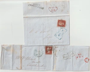 1846/7 2 x EDINBURGH PRINTED BILLHEADS (1 TOO LATE) TO MAULE AUCHTERARDER PERTHS - Picture 1 of 3