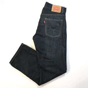 Pantalones de mezclilla Levi’s 505 para niños talla 16 28 x 28 calce regular lavado oscuro pierna recta lengüeta roja - Imagen 1 de 8