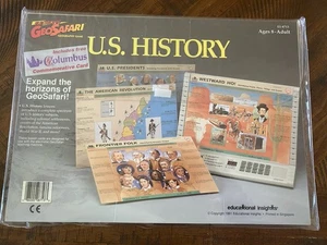 Geosafari U.S. History Cards Complete Pack Excellent Condition With Plastic Case - Picture 1 of 3