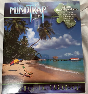 Nuevo de Lote Antiguo Pressman MindTrap 500 Piezas Juego de Misterio Rompecabezas Venganza en el Paraíso Foto 1 de 4