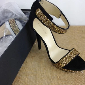 Mujer NUEVO Pelle Moda ARDIN 1 Latón Brillo Niño Gamuza Tobillo 5.5" Tacones 9M - Imagen 1 de 8