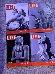 Life Magazines, August 1, 8, 15, 22, 1938 - Foto 1 di 2