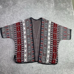 Peruvian Connection Open Cardigan Women’s Large Dolman Sleeves Aztec Southwest - Picture 1 of 9
