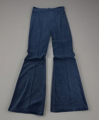 Flying Tomato Women’s Breezy Beauty Suede Pants L Tall 34” Flare Navy Stretchy - Image 1 of 4