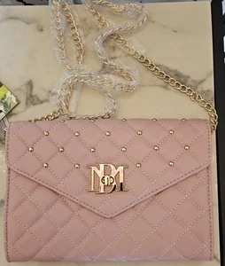 Bolso Bandolera BADGLEY MISCHKA Cartera Rosa Cuero Vegano Nuevo con Etiquetas Correa Cadena Dorada - Imagen 1 de 12
