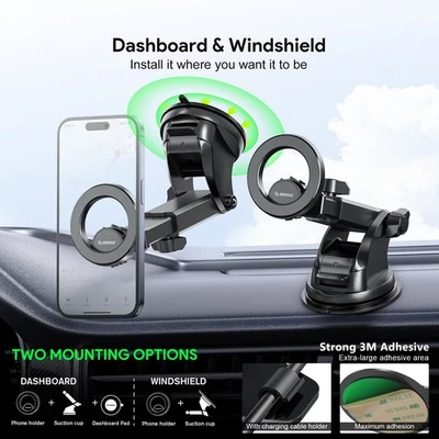 Magnet Ring Dashboard&Windshield Universal Car Mount Phone Holder for iPhone17 - Image 1 of 4