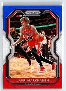 2020-21 Panini Prizm Red, White and Blue Prizms #116 Lauri Markkanen Bulls - Foto 1 di 2