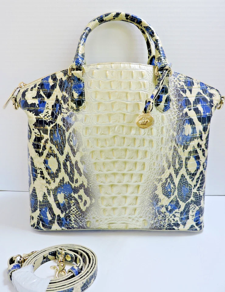 Brahmin Large Duxbury Jaguar Ombre Melbourne Croc Embossed Leather Satchel