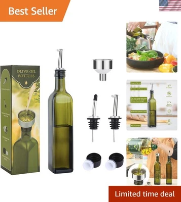 Airtight 17oz Olive Oil Carafe with Non-Drip Spout – Perfect for Healthy Cooking - Image 1 of 4